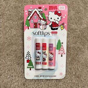Hello Kitty Softlips Natural Lip Balm Trio